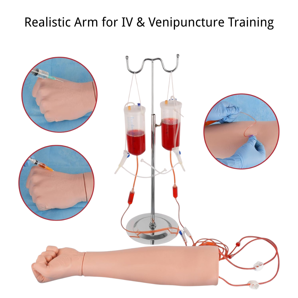 Iv Injection Arm Replaceable Skin IV Training Arm for Injection & Phlebotomy Practice ...