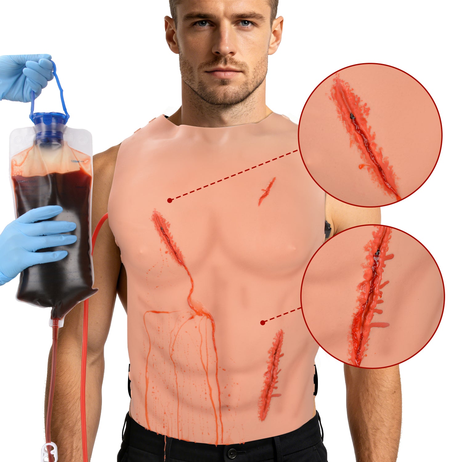 Realistic Multiple Stab Wound Simulation Model