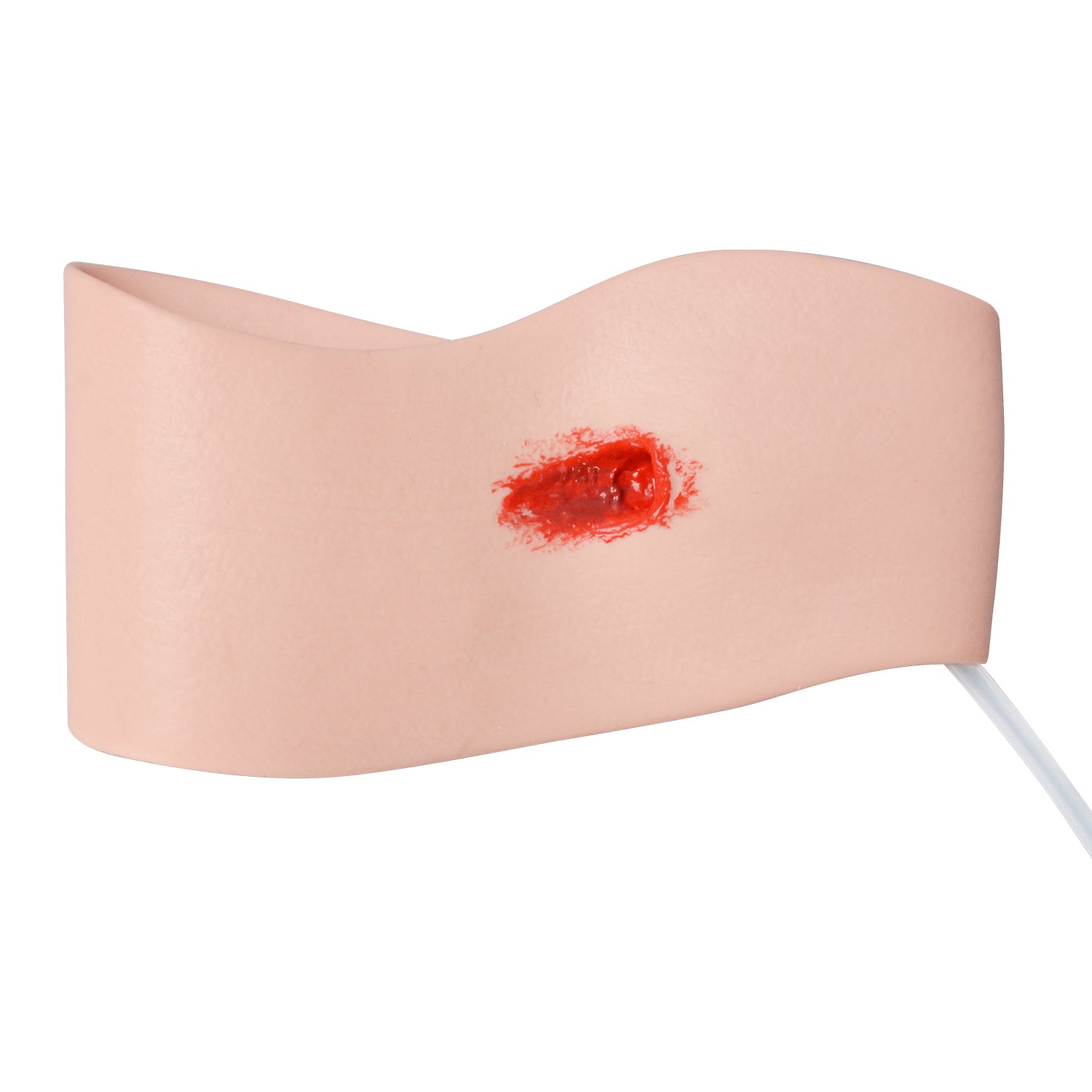 Realistic Superficial Penetrating Neck Wound Closeup