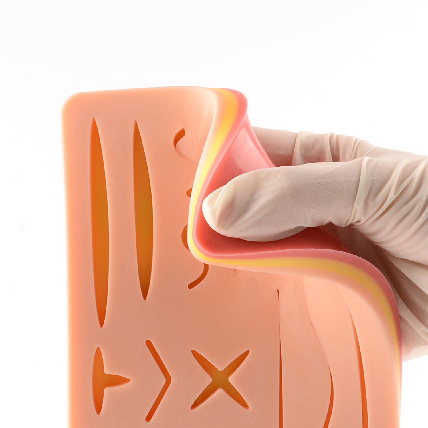 Reusable 3-Layer Simulated Skin Suture Practice Pad