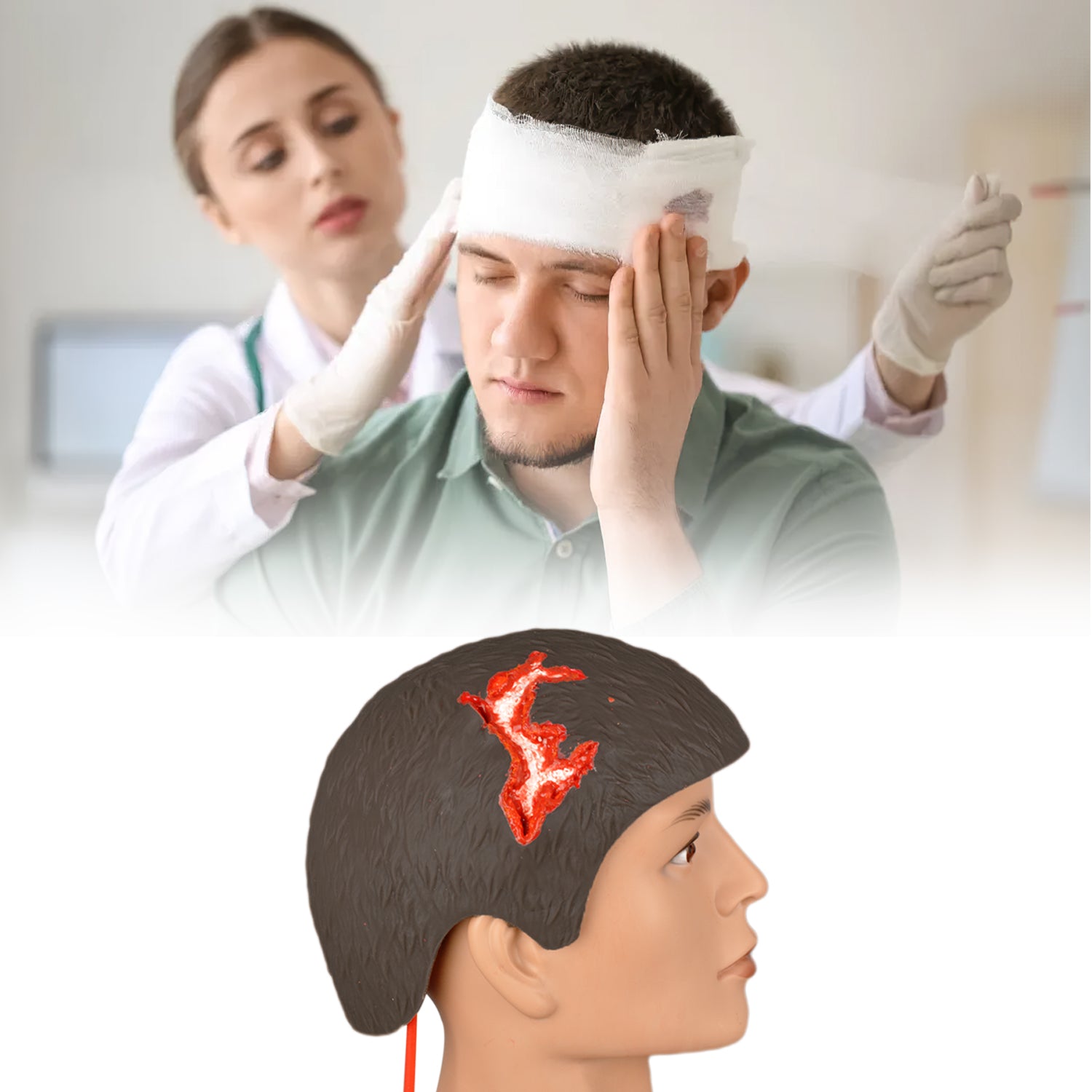 Silicone Scalp Injury Practice Model