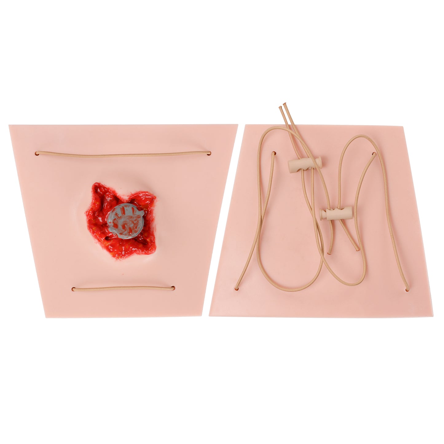 The Front and Back View of Sharp Object Penetration Wound Simulator