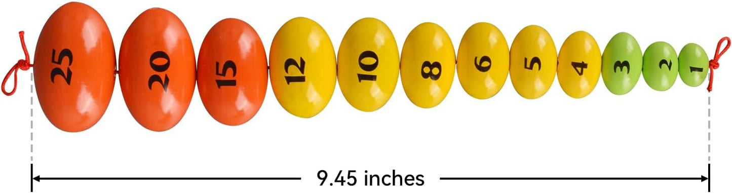 The Length Size of Wooden Prader Orchidometer Beads