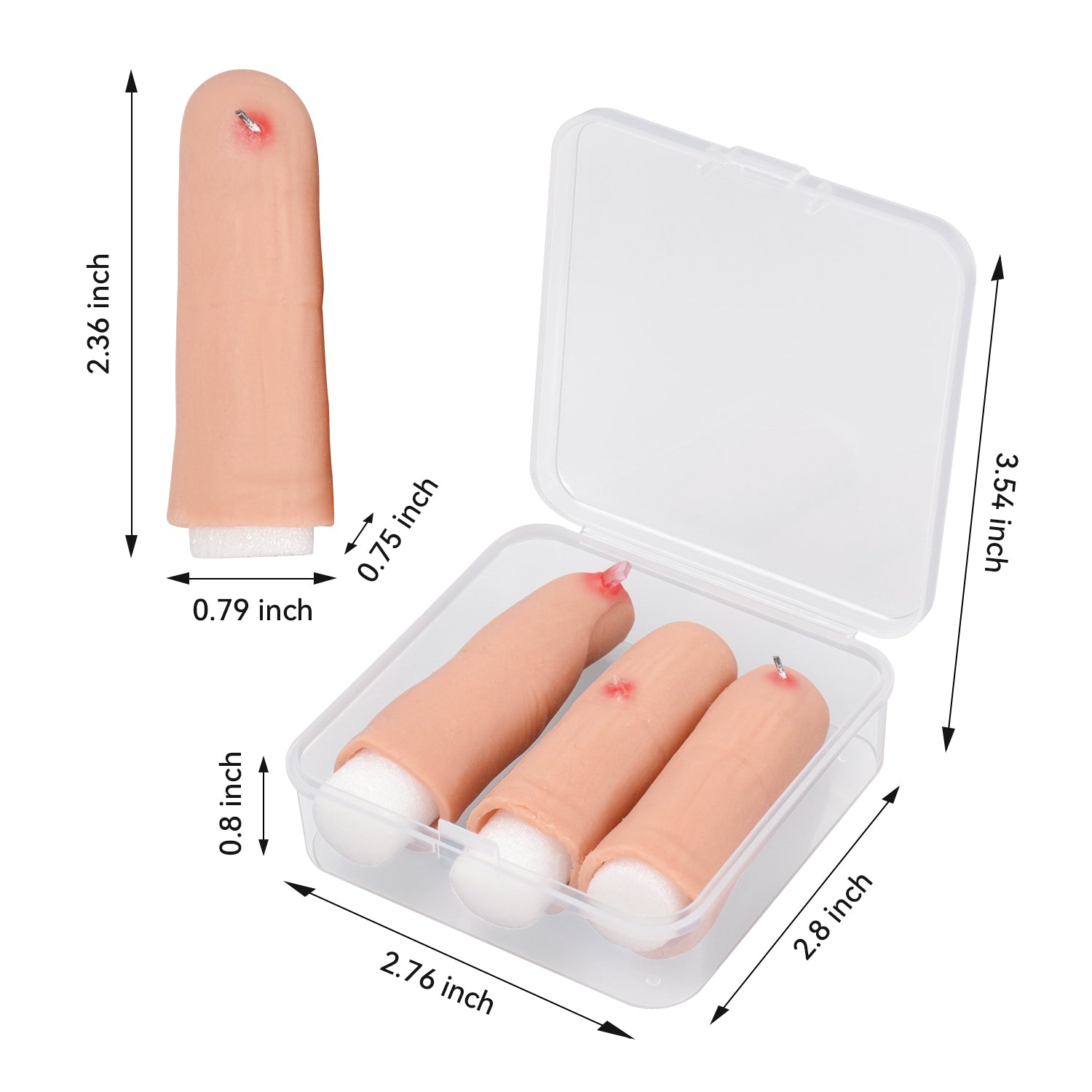 The Size Info of Finger Foreign Body Wound Management Trainer