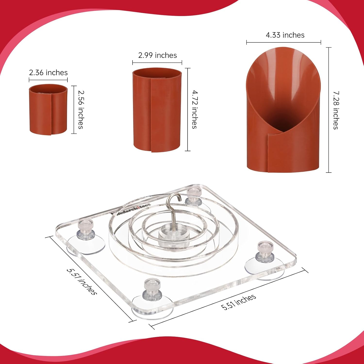 Three Soft Buckets And Knot Tying Board With Size Information