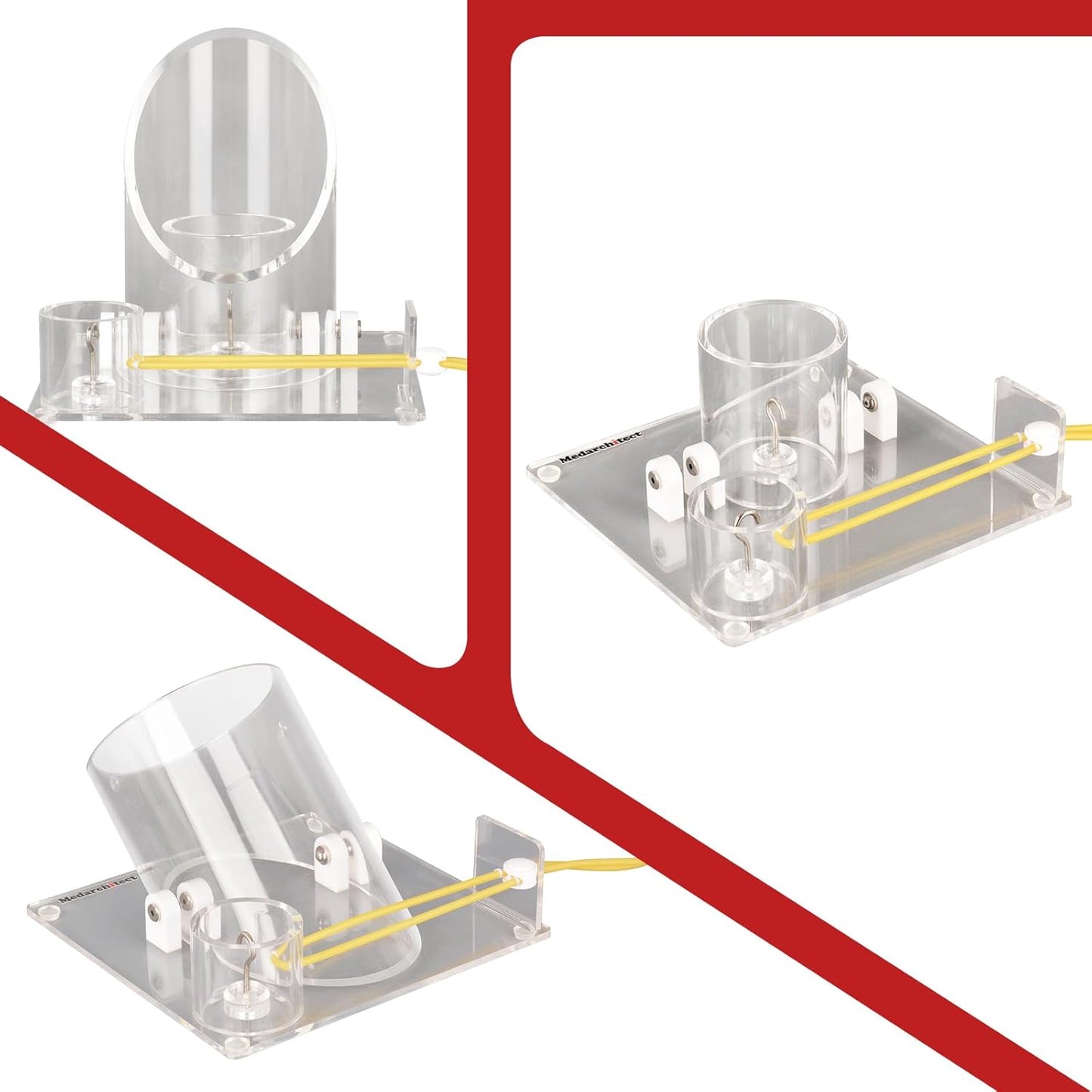 Three Transparent Cylinders For Deep Space Knot Practice