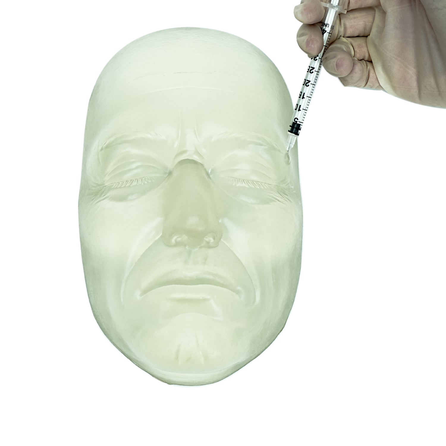 Transparent Face Model For Cosmetic Procedure Practice