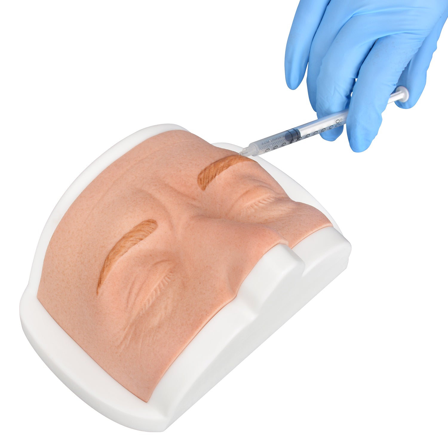 Upper Face Dermal Filler Injection Practice Model in Natural Skin