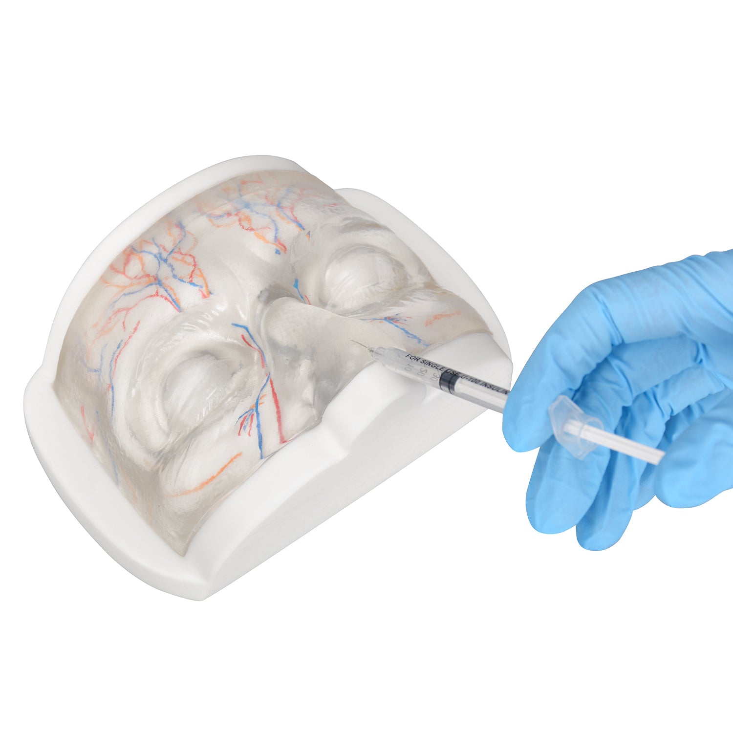 Upper Face Injection Training Simulator with Visual Injection Feedback