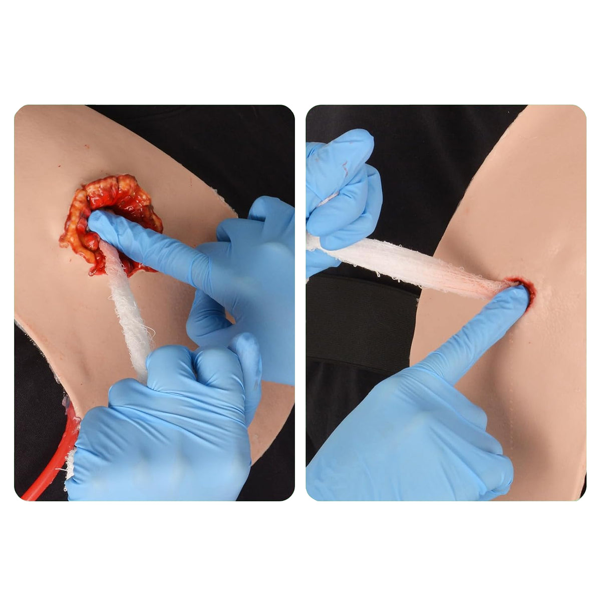 Wearable Chest Gunshot Wound Packing Trainer