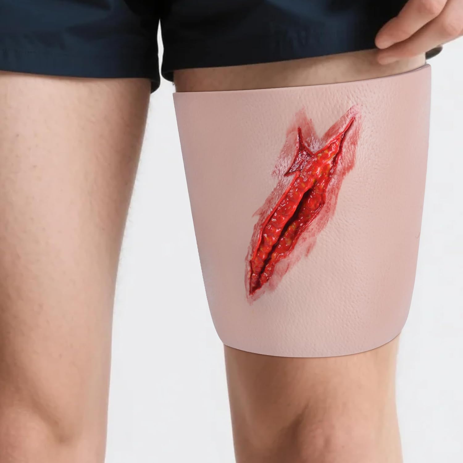 Wearable Deep Thigh Puncture Wound Simulator