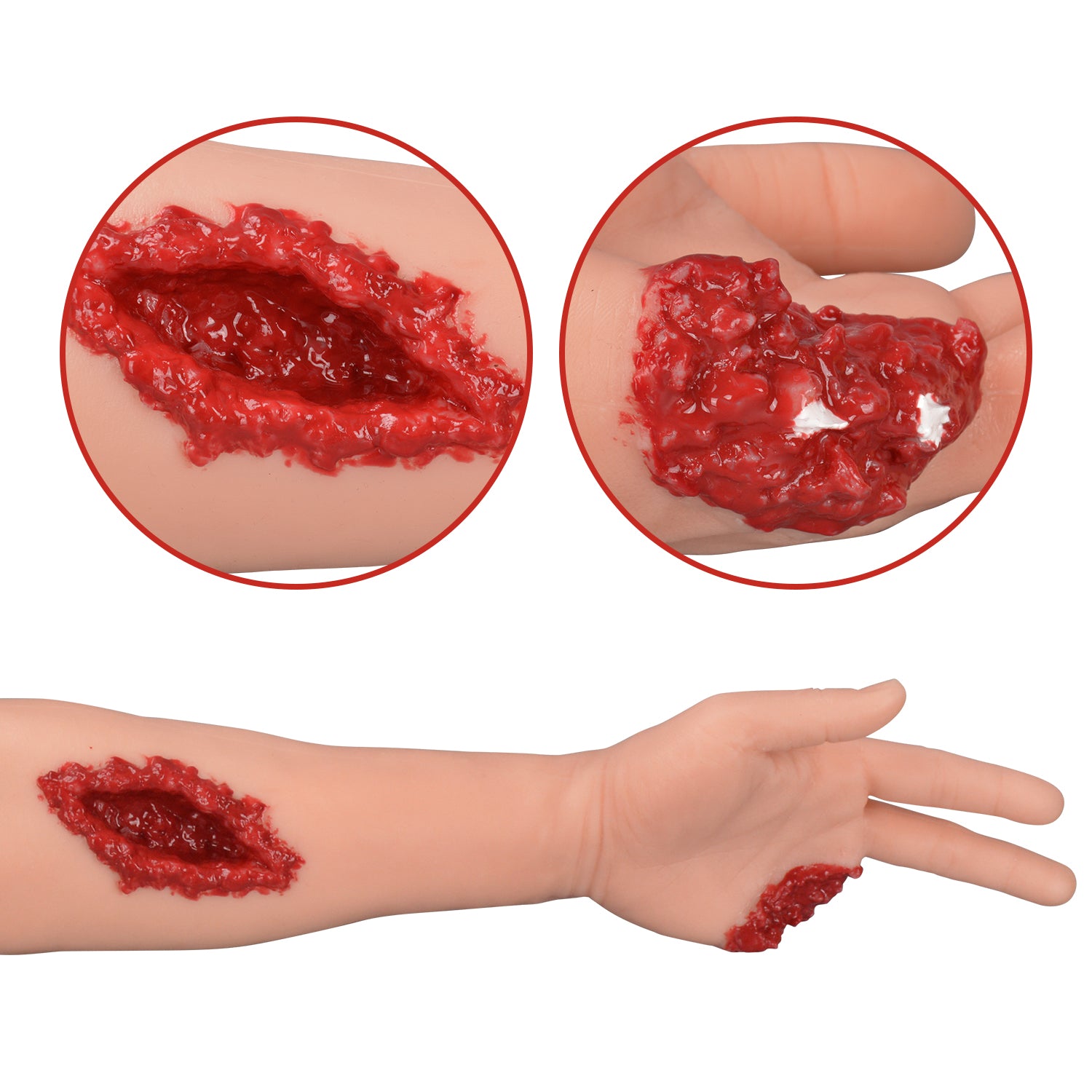 Wearable Hemorrhage Control Arm Trainer with 4 Multi-Wounds