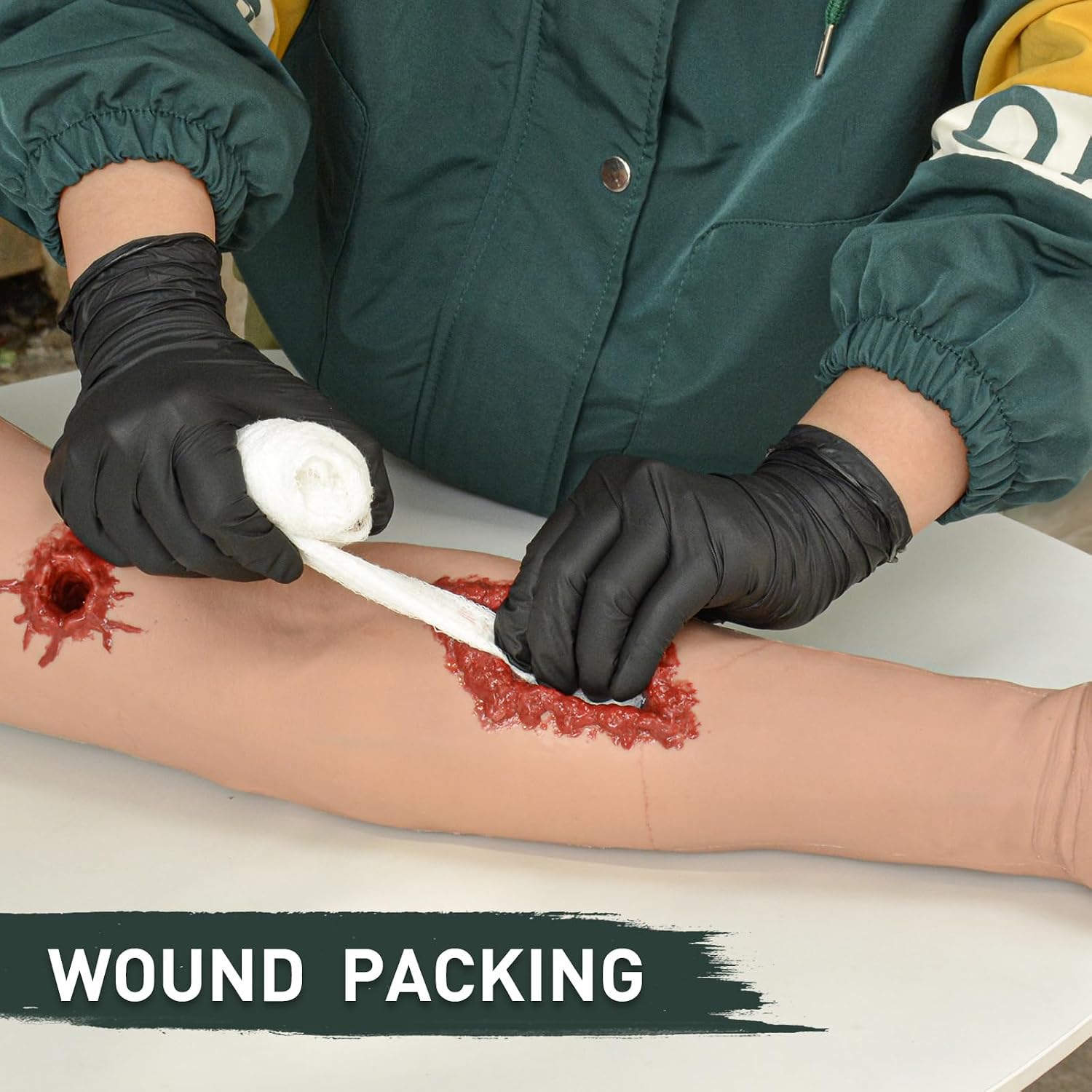 Wearable Hemorrhage Control Arm Trainer with 4 Multi-Wounds