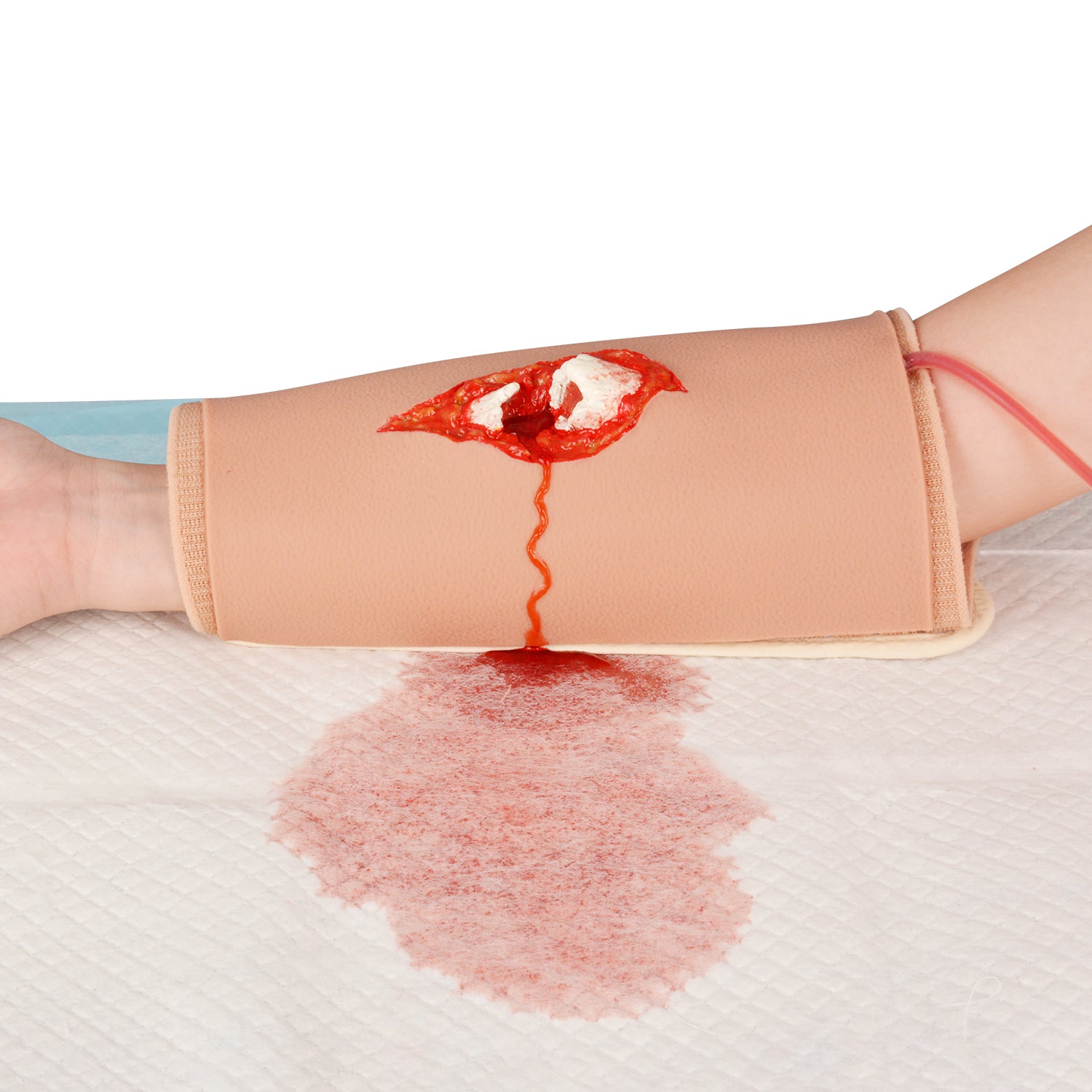 Wearable Open Fracture Training Model With Bleeding