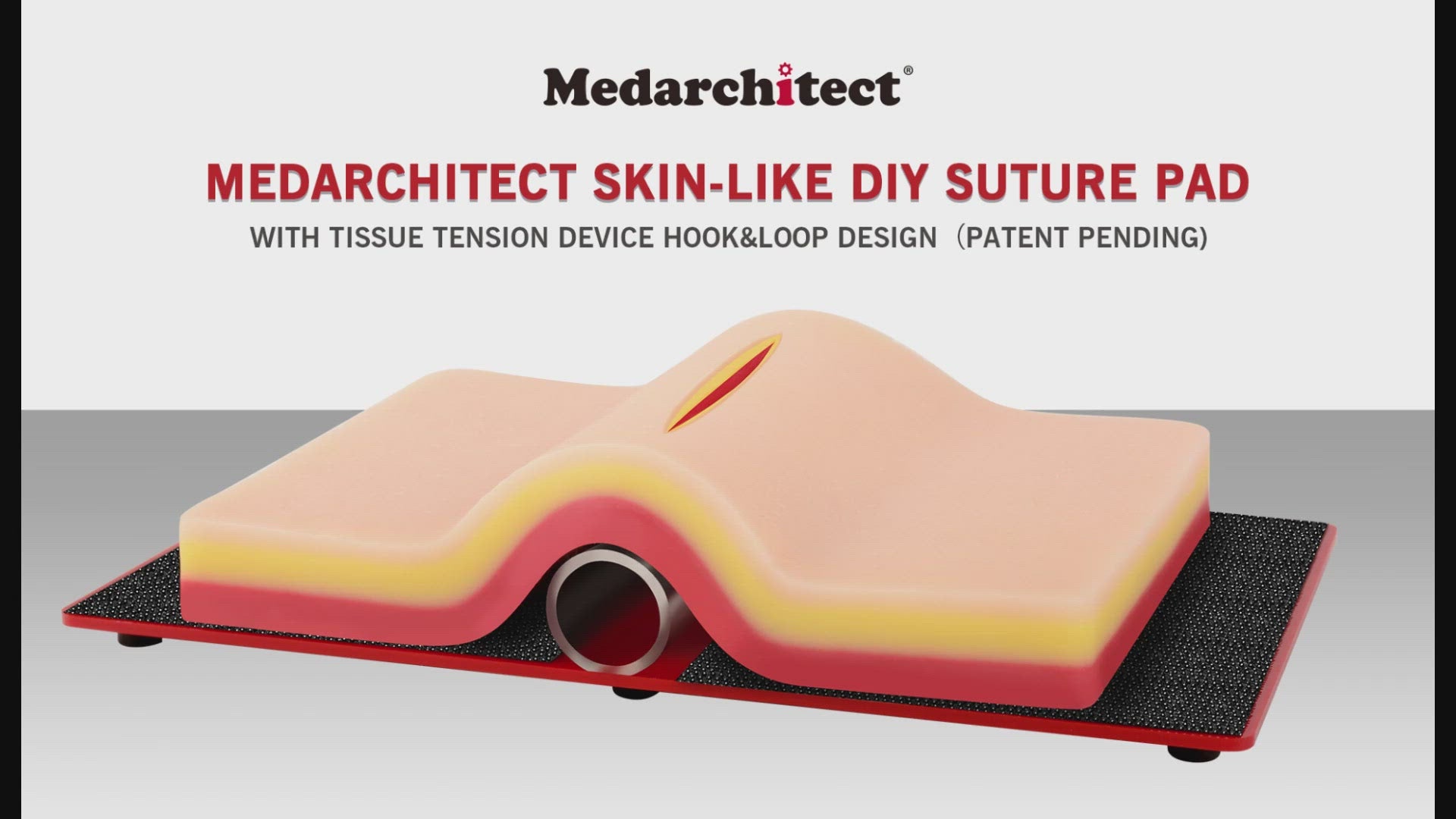 Load video: Medarchitect Skin-like Diy Suture Practice Pad Vedio