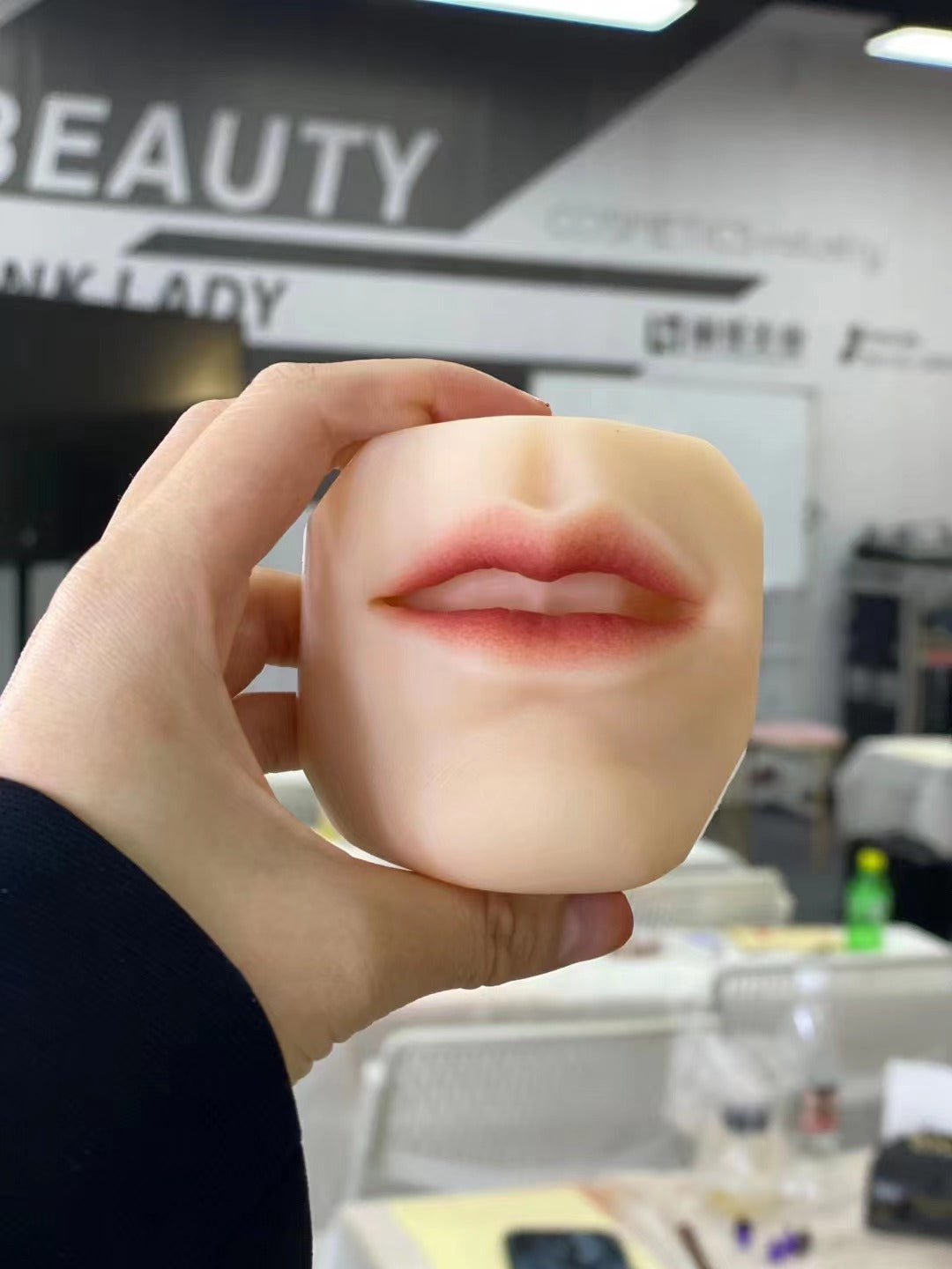 3D Silicone Lip & Mouth Area Model for Suture Training, Lip Tattoo, and Makeup Practice