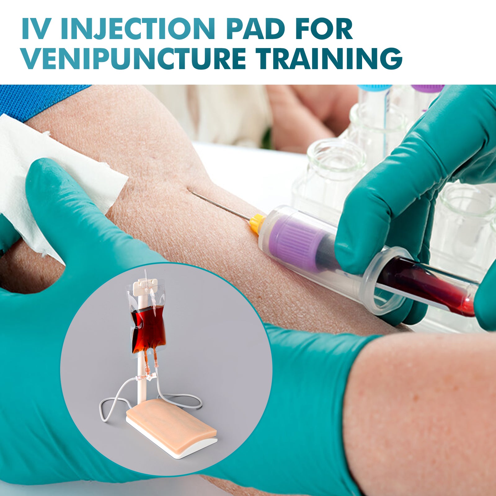 Iv Injection Palaster Medarchitect IV Practice Kit, IV Injection Pad for Venipuncture Traini