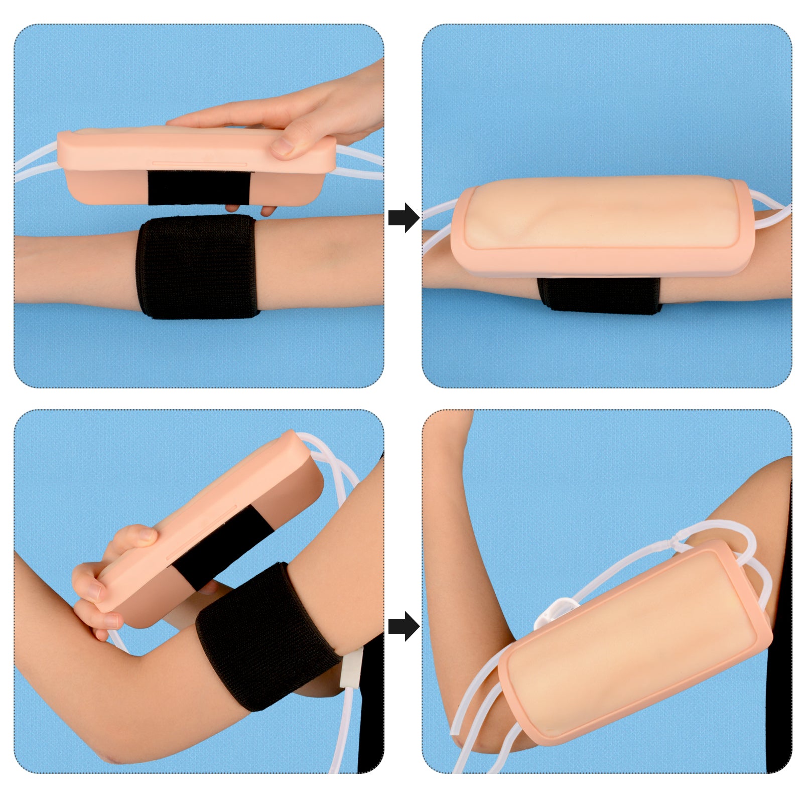 Adjustable Arm IV Practice Model Wearing Demonstration