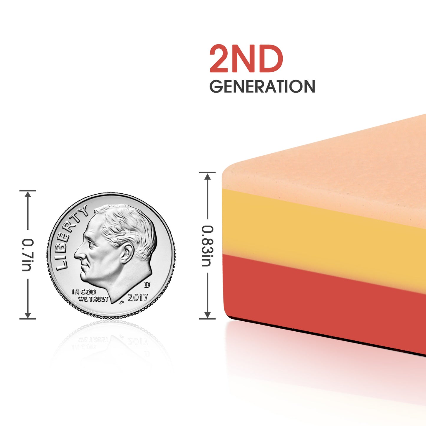 Close-Up of Suture Pad Layers and Thickness
