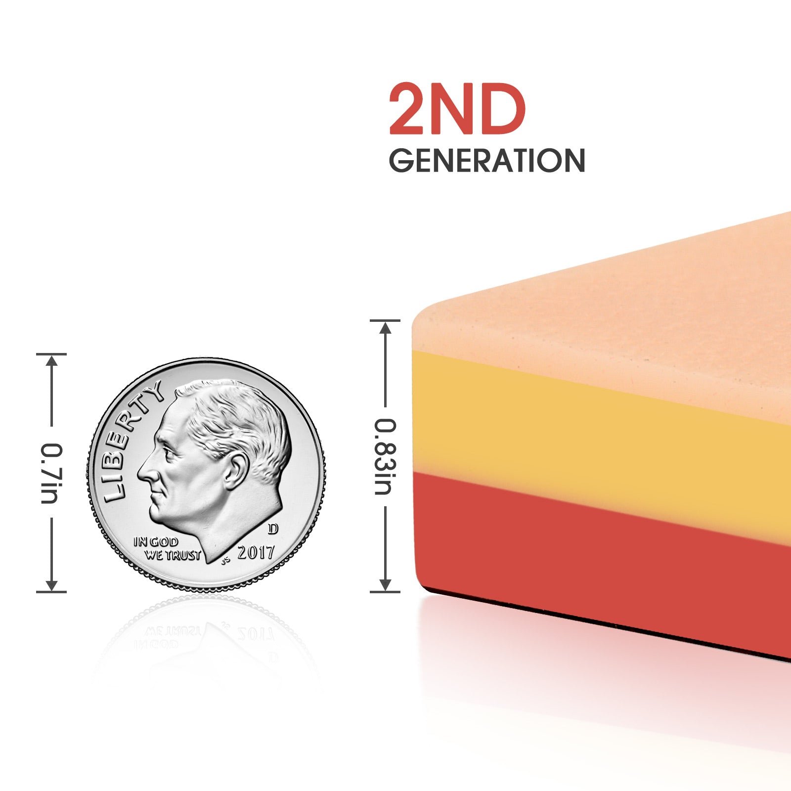 Close-Up of Suture Pad Layers and Thickness