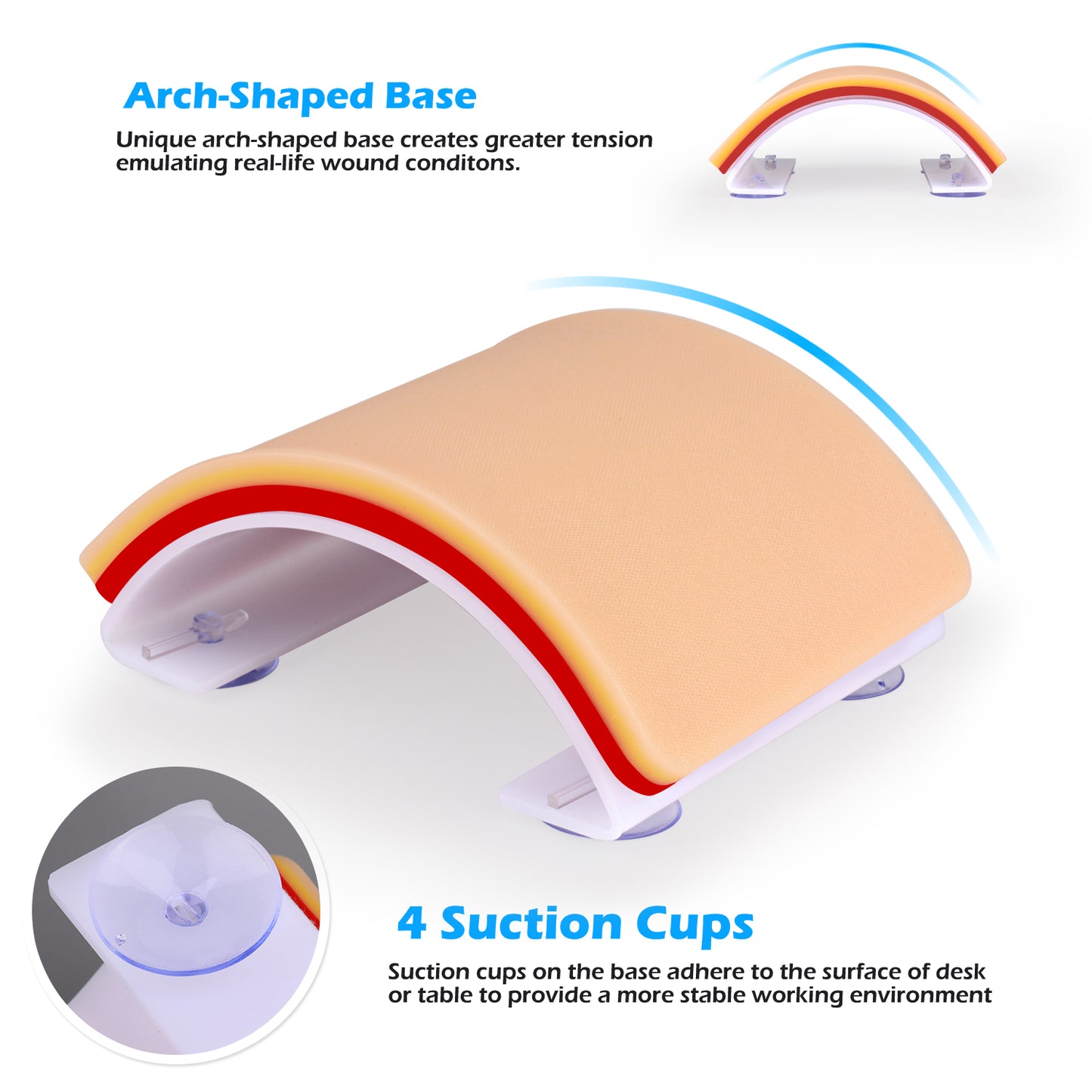 DIY Suture Pad with Stable Base and Suction Cups