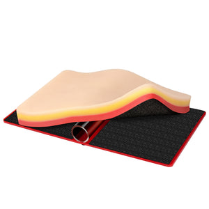 Medarchitect Skin-Like Replaceable DIY Suture Pad with Tissue Tension Device Hook&Loop Design & Artificial Dermatoglyph for Suture Practice Training Courses