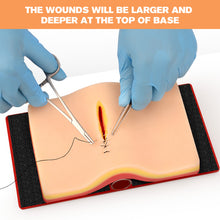 Load image into Gallery viewer, Medarchitect Skin-Like Replaceable DIY Suture Pad with Tissue Tension Device Hook&amp;Loop Design &amp; Artificial Dermatoglyph for Suture Practice Training Courses