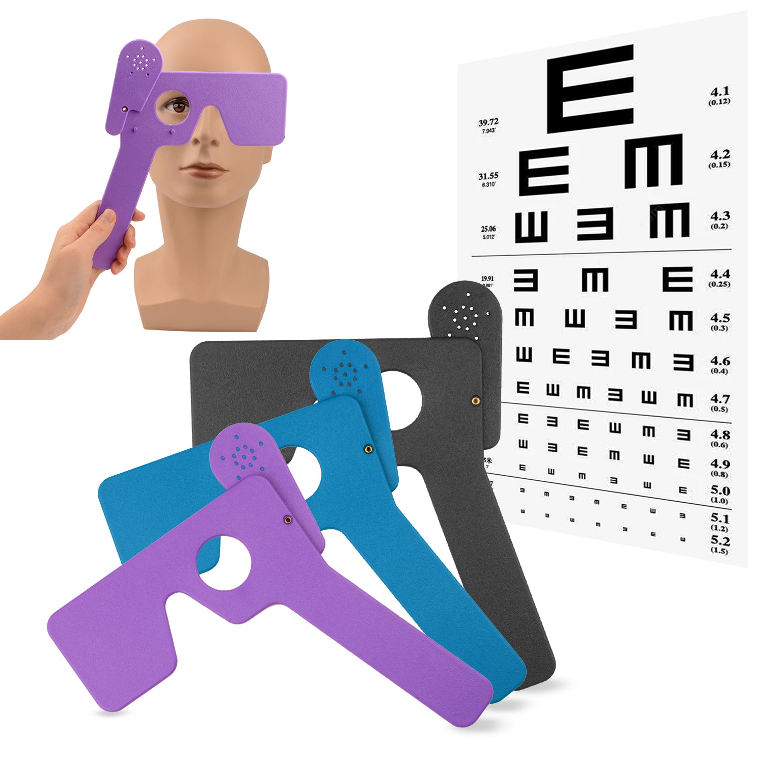 Ophthalmic Eye Occluder with 14 Pinholes for Ophthalmologists, Orthoptists and Optometrists to Eye Exam - [shop_medarchitect]