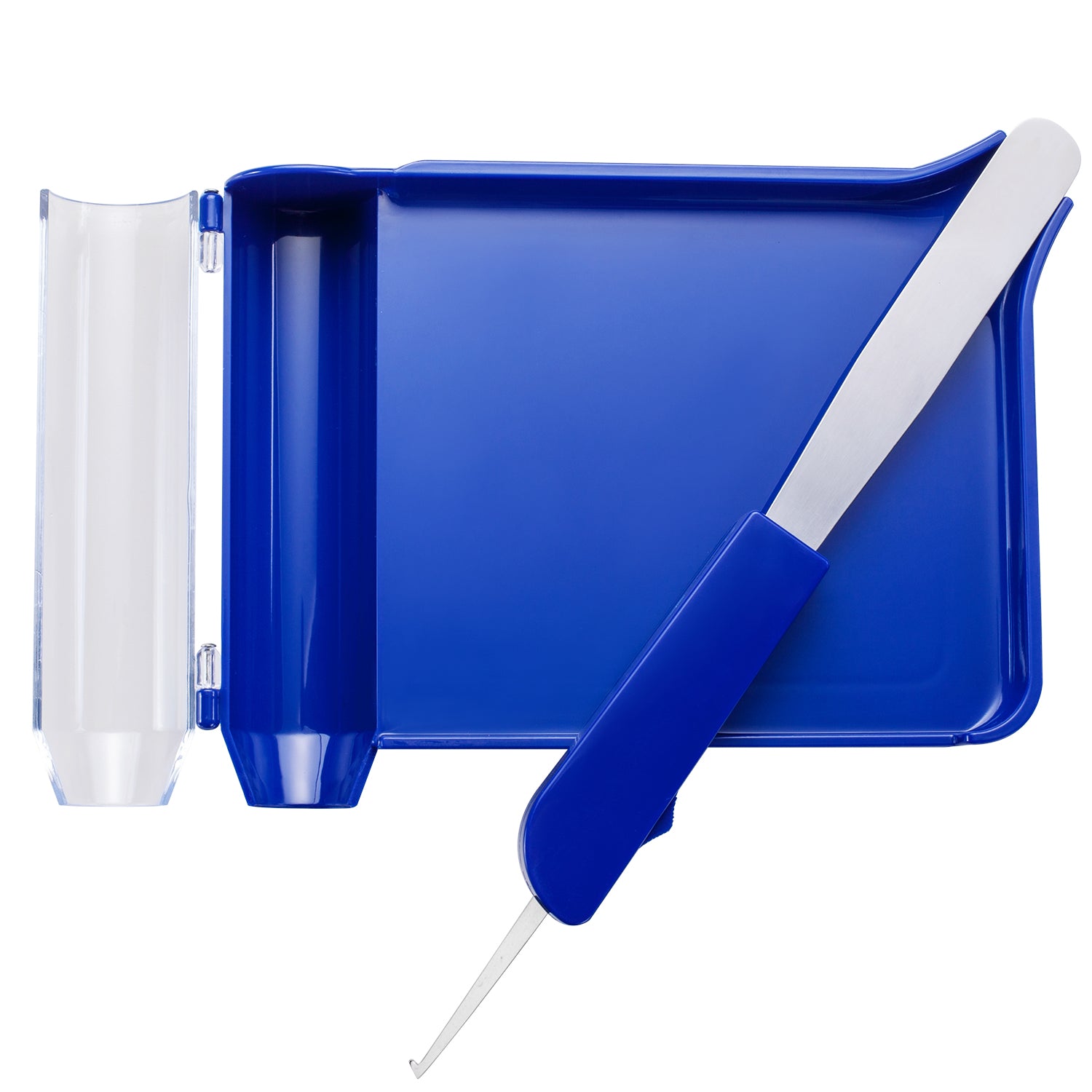 Right-Hand Pill Counting Tray with Spatula Blue