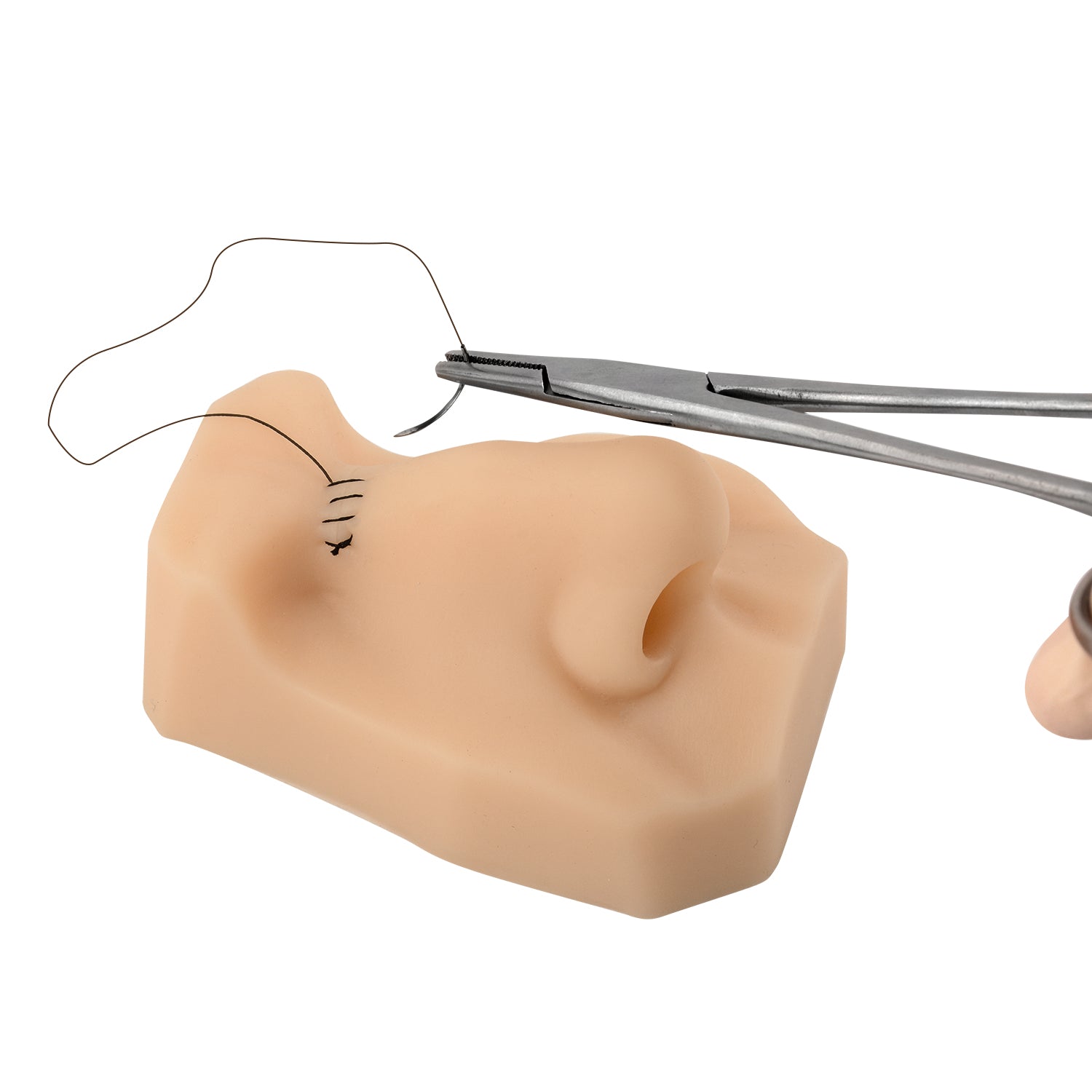 Silicone Life Size Nasal Suturing Training Model