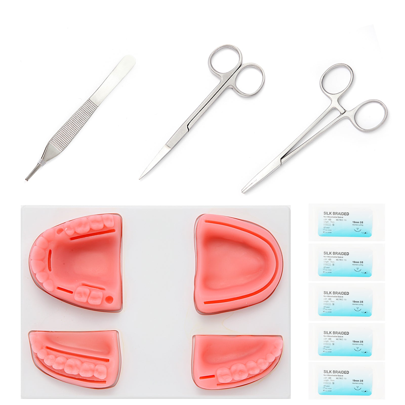 Medarchitect Suture Practice Complete Kit (30 Pieces) for Medical Student  Suture Training Include Upgrade Suture Pad with 14 Pre-Cut Wounds Suture  Tools Suture Thread & Needle