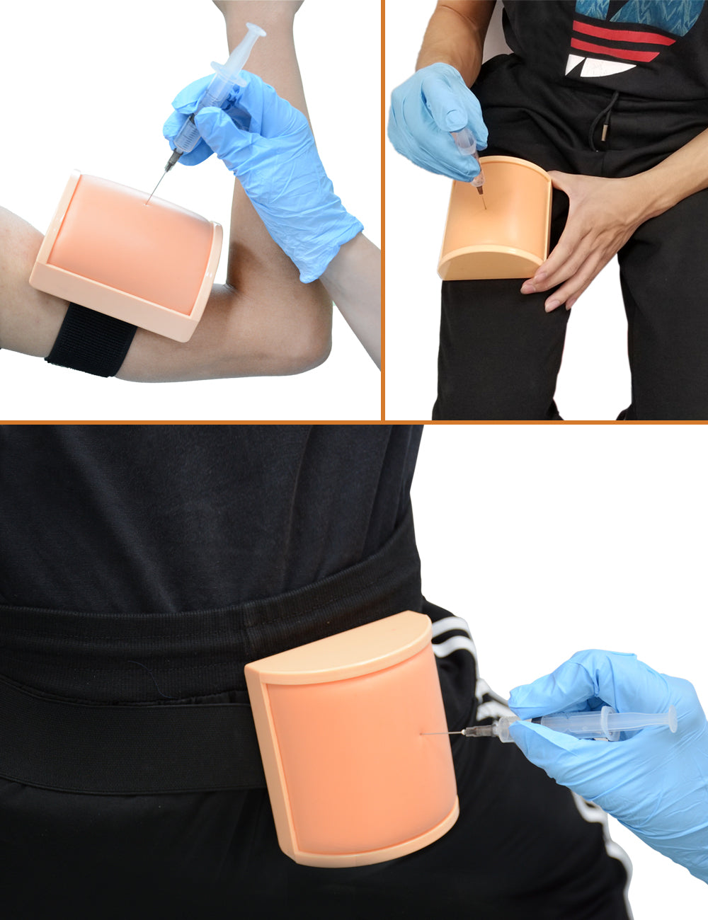 Training Kit Injection Intramuscular Injection Training Pad Model with 3 Skin Layers Injectio ...