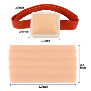Medarchitect Intramuscular Injection Practice Pad IV Trainer Model, IV Injection Training Pad with 4 Veins for Doctor and Nurse Training Course Injection Simulator Practice Tool