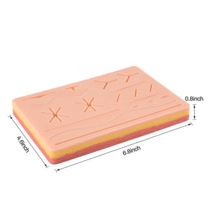Upgrade 0.8inches Thicker Suture Pad with 14 Pre-Cut Wounds